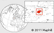 Blank Location Map of Teruel