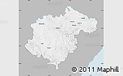 Gray Map of Teruel, single color outside