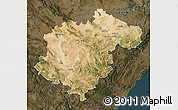 Satellite Map of Teruel, darken