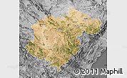 Satellite Map of Teruel, desaturated