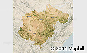 Satellite Map of Teruel, lighten