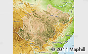 Satellite Map of Teruel, physical outside