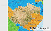 Satellite Map of Teruel, political outside