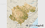 Satellite Map of Teruel, shaded relief outside