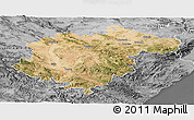 Satellite Panoramic Map of Teruel, desaturated