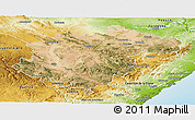 Satellite Panoramic Map of Teruel, physical outside