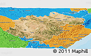 Satellite Panoramic Map of Teruel, political outside