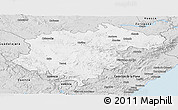 Silver Style Panoramic Map of Teruel