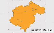 Political Simple Map of Teruel, cropped outside