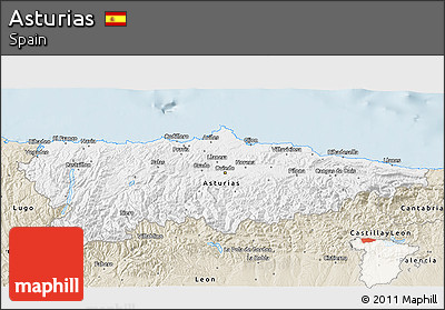 Classic Style 3D Map of Asturias