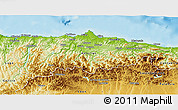 Physical 3D Map of Asturias