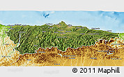 Satellite 3D Map of Asturias, physical outside