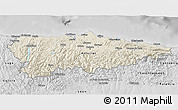 Shaded Relief 3D Map of Asturias, desaturated
