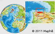 Physical Location Map of Asturias