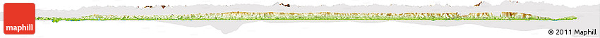 Physical Horizon Map of Asturias, cropped outside