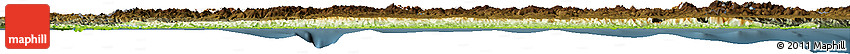 Physical Horizon Map of Asturias, darken