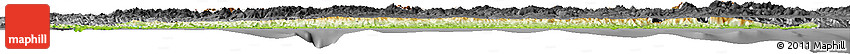 Physical Horizon Map of Asturias, darken, desaturated