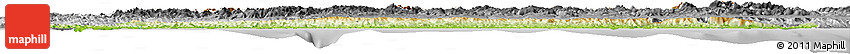 Physical Horizon Map of Asturias, desaturated