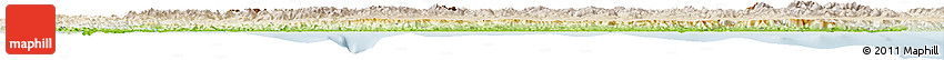Physical Horizon Map of Asturias, lighten