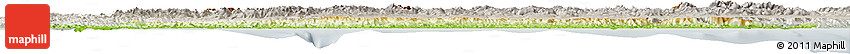 Physical Horizon Map of Asturias, lighten, semi-desaturated