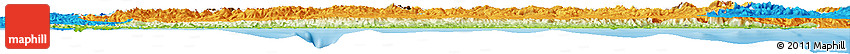Physical Horizon Map of Asturias, political outside
