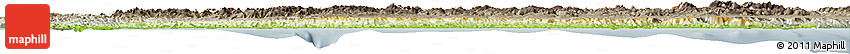 Physical Horizon Map of Asturias, semi-desaturated