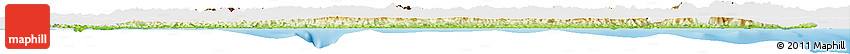 Physical Horizon Map of Asturias, single color outside