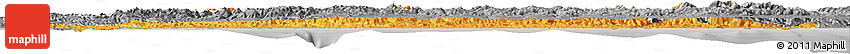 Political Horizon Map of Asturias, desaturated