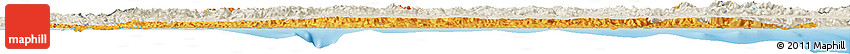 Political Horizon Map of Asturias, shaded relief outside