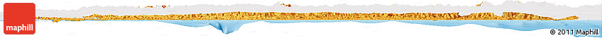 Political Horizon Map of Asturias, single color outside