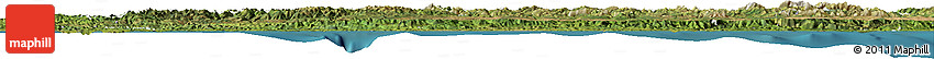 Satellite Horizon Map of Asturias