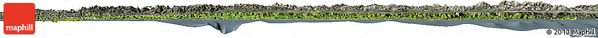 Satellite Horizon Map of Asturias, semi-desaturated