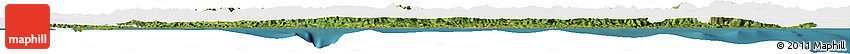 Satellite Horizon Map of Asturias, single color outside