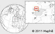 Blank Location Map of Asturias, highlighted country, within the entire country