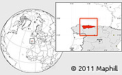 Blank Location Map of Asturias, highlighted country