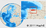 Shaded Relief Location Map of Asturias