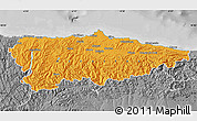 Political Map of Asturias, desaturated