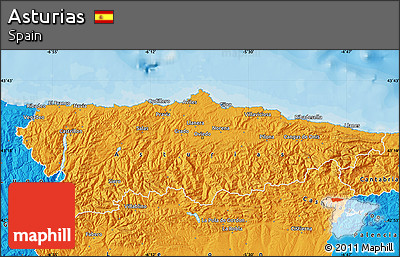 Political Map of Asturias