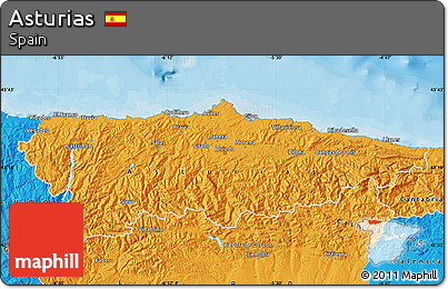 Political Map of Asturias