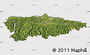 Satellite Map of Asturias, cropped outside