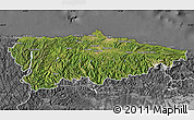 Satellite Map of Asturias, desaturated