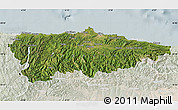 Satellite Map of Asturias, lighten