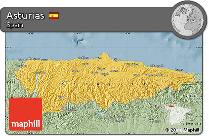 Savanna Style Map of Asturias