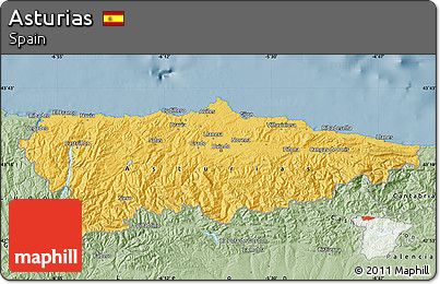 Savanna Style Map of Asturias