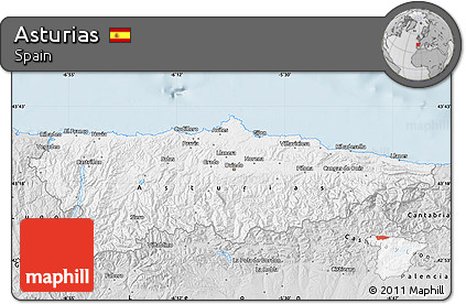 Silver Style Map of Asturias