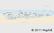 Classic Style Panoramic Map of Asturias, single color outside