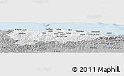 Gray Panoramic Map of Asturias