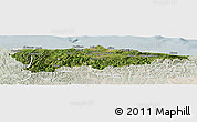 Satellite Panoramic Map of Asturias, lighten