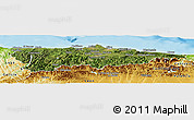 Satellite Panoramic Map of Asturias, physical outside