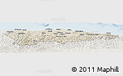 Shaded Relief Panoramic Map of Asturias, lighten